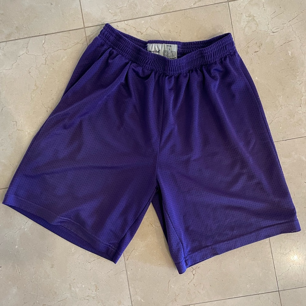 Purple basketball shorts boys large or women’s xs/s